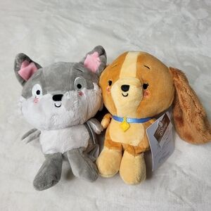 Hallmark Lady & The Tramp Better Together Magnetic Plush Dogs.